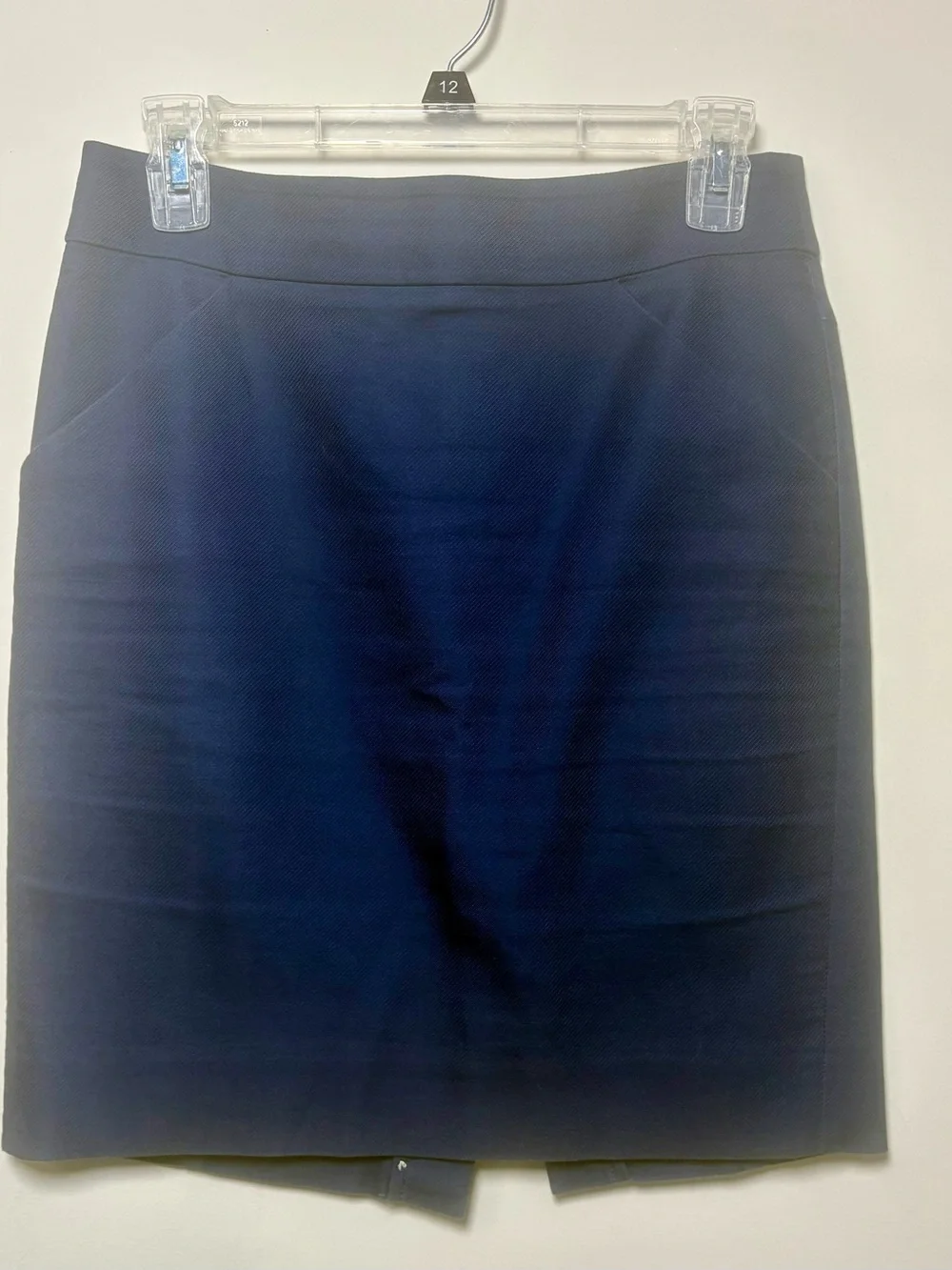 J. Crew Dark Navy Tailored Pencil Skirt
